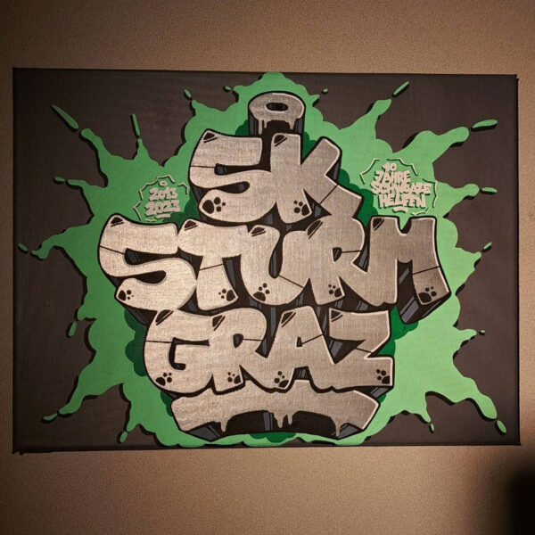 gemaltes Leinwandbild "Graffiti"