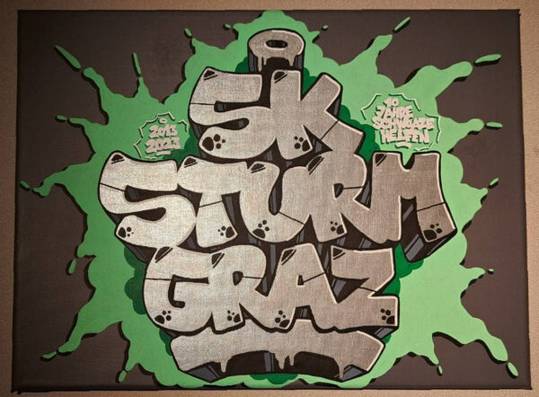 gemaltes Leinwandbild "Graffiti" – Bild 2