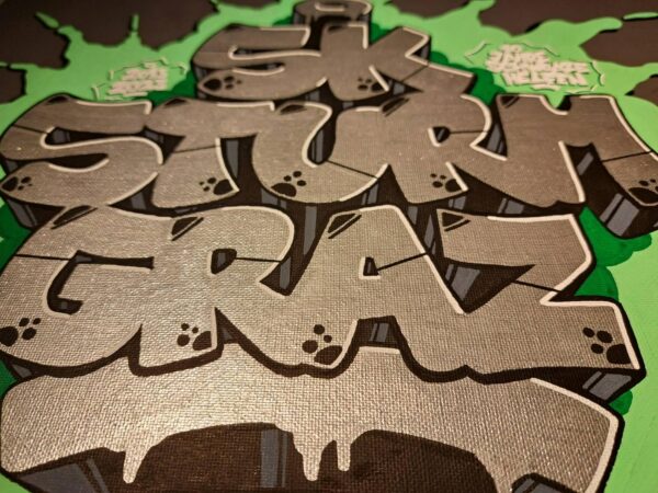 gemaltes Leinwandbild "Graffiti" – Bild 4